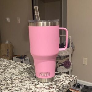 YETI Pink Travel Mug with Handle